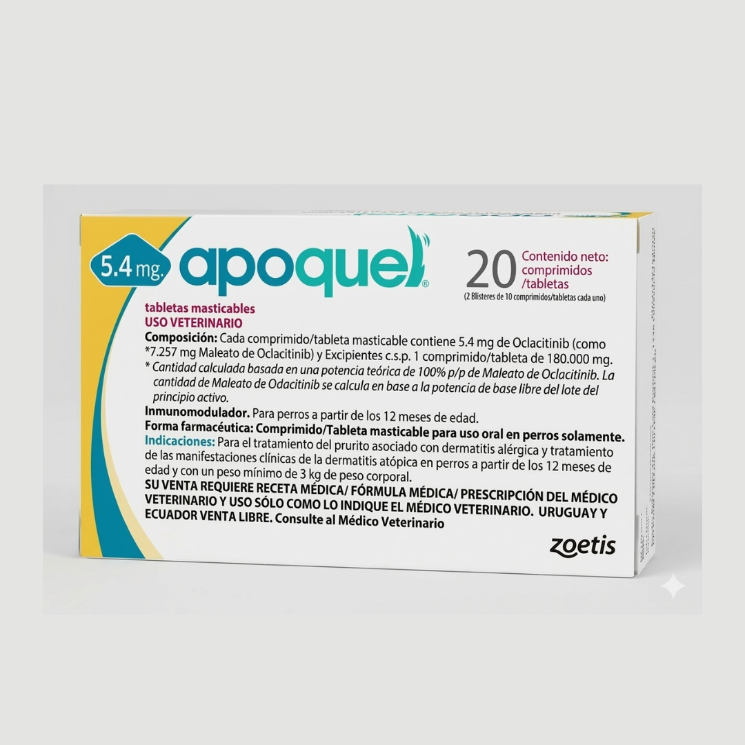 APOQUEL® Masticable 5.4 mg - 20 tabletas