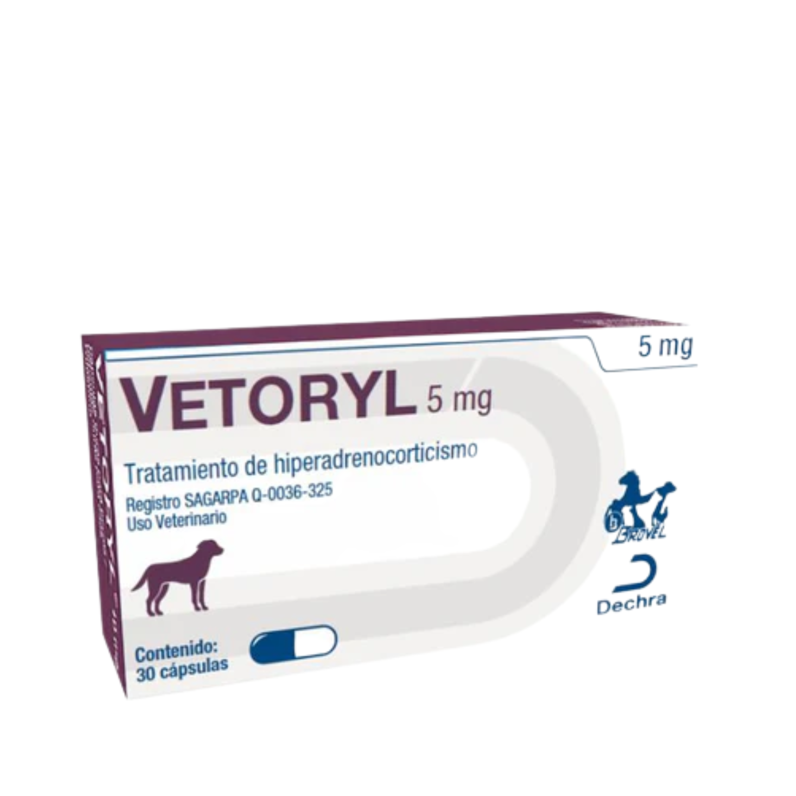 Vetoryl 5 mg Brovel – Medicamento para el control del síndrome de Cushing en perros