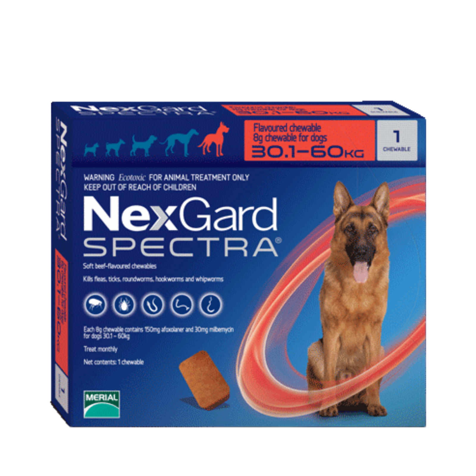 NEXGARD SPECTRA® PERRO EXTRA GRANDE (30–60 KG)
