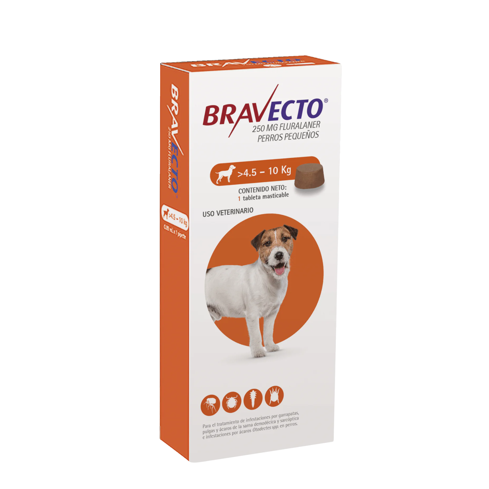 bravecto 250 mg - 1 tableta (4.5-10 kg)