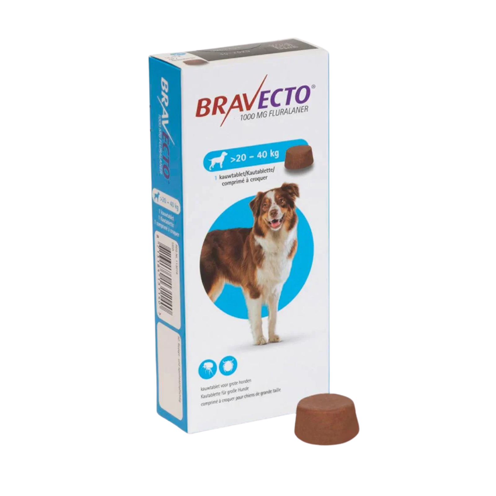 BRAVECTO 1000 MG- 10 tableta (20 a 40 kg)