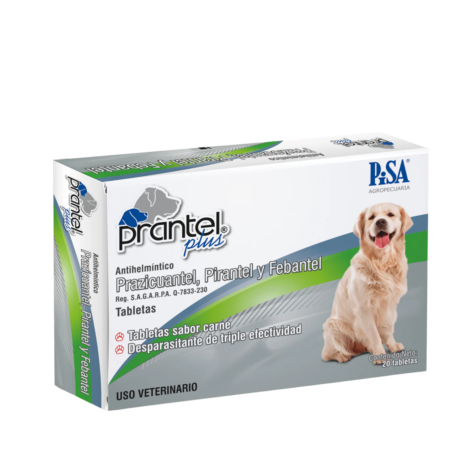 Prantel Plus 10 KG- 20 tabletas (Perro mediano)