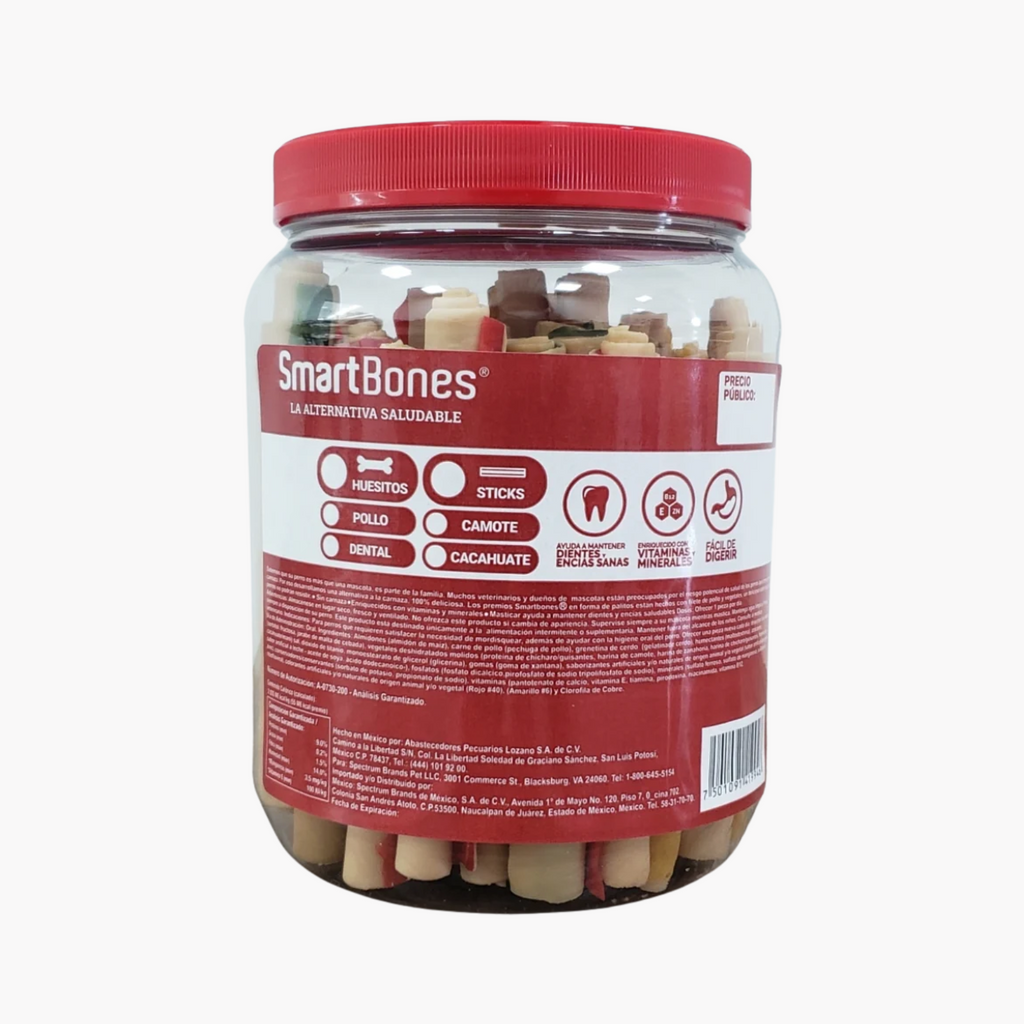 SmartBones Vitrolero Sticks Palitos- 50 PIEZAS.