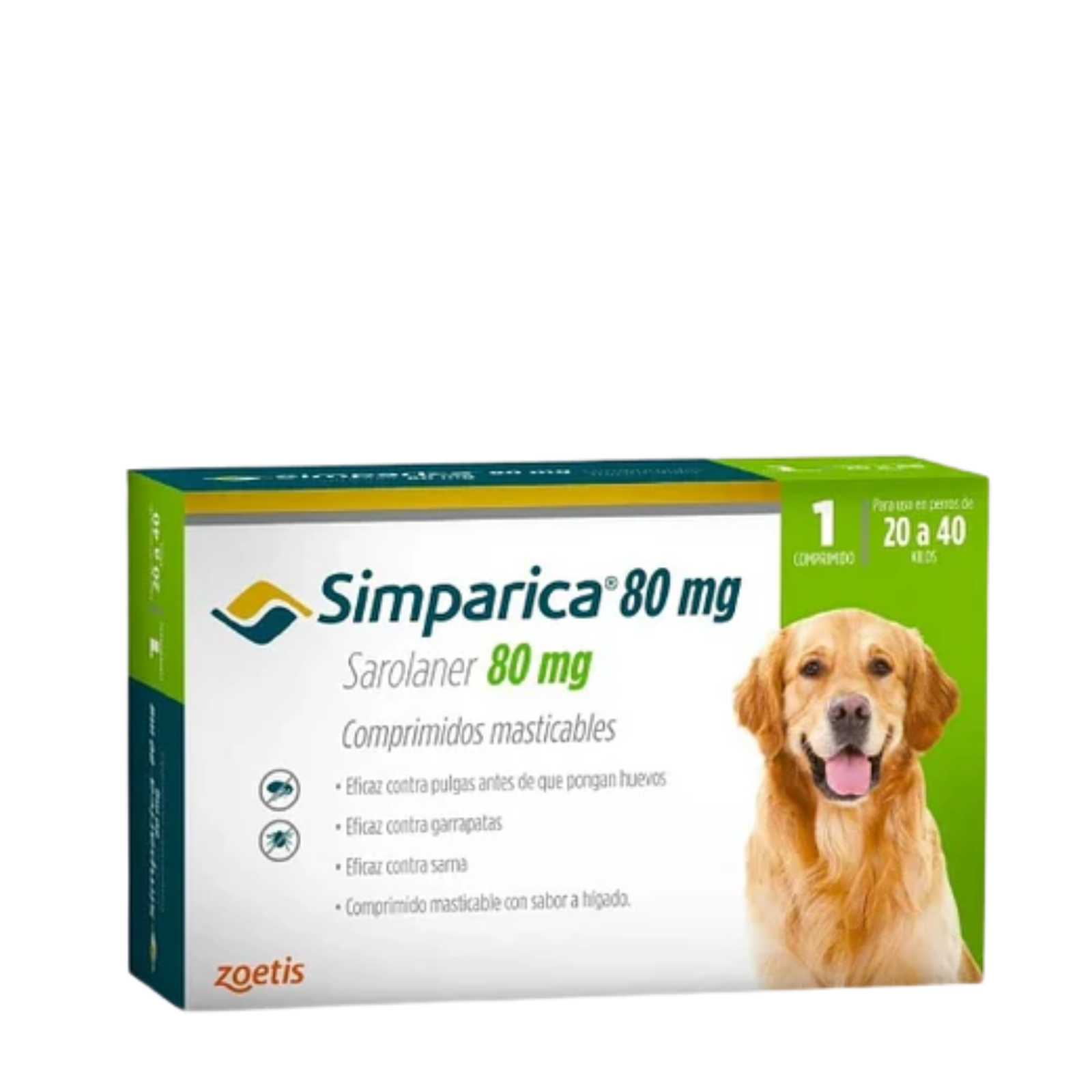 Simparica® 80 mg (20 a 40 kg) 1 TABLETA