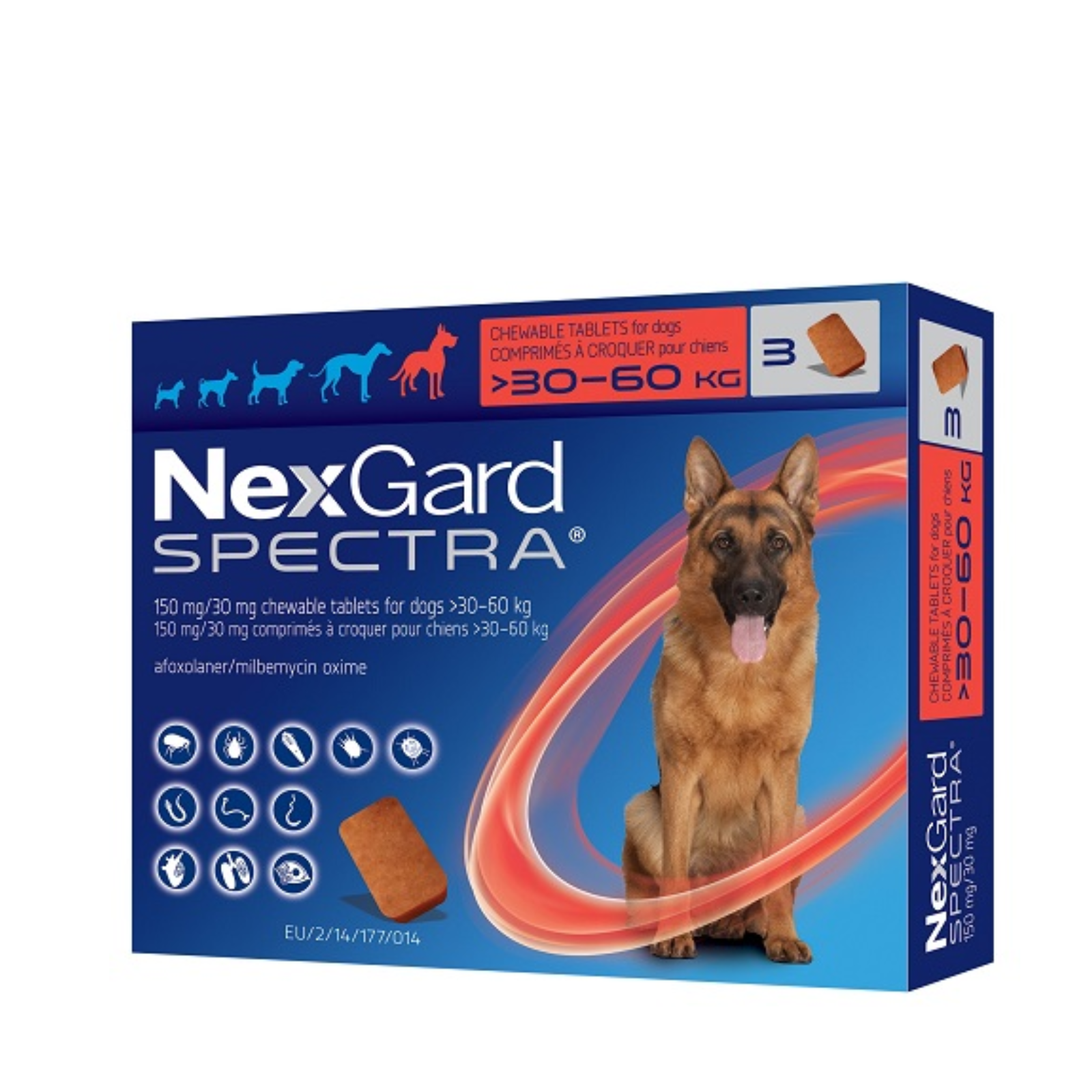 NEXGARD SPECTRA® PERRO EXTRA GRANDE (30–60 KG) – 3 TABLETAS